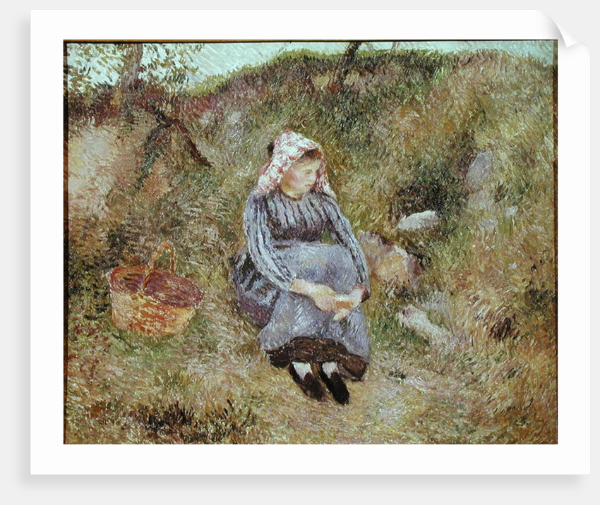 Seated Peasant Girl, 1883 by Camille Pissarro