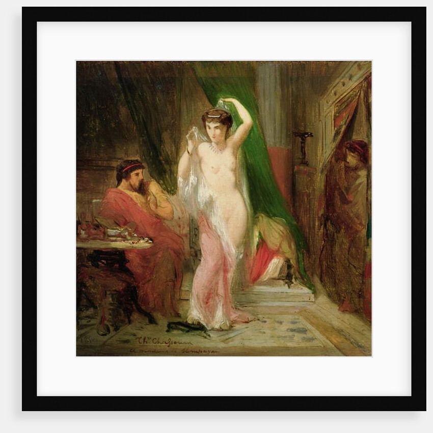 Candaule, King of Lydia, Showing the Beauty of his Queen to his Confidant Gyges, 1850 by Theodore Chasseriau