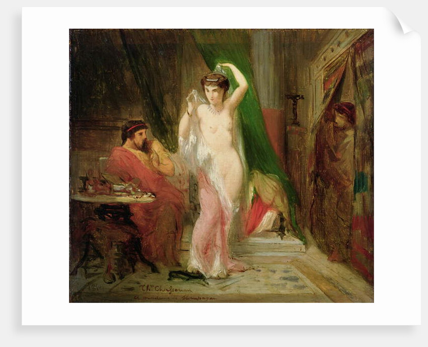 Candaule, King of Lydia, Showing the Beauty of his Queen to his Confidant Gyges, 1850 by Theodore Chasseriau