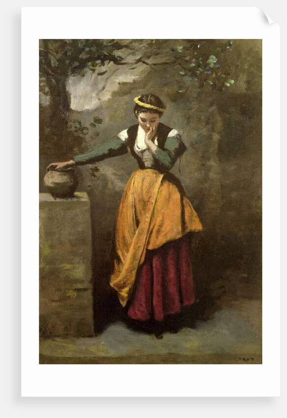 Dreamer at the Fountain, c.1860 by Jean Baptiste Camille Corot