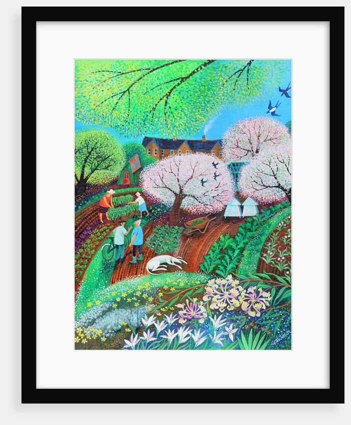 Dozey Dog, 2018 (acrylics on paper by Lisa Graa Jensen