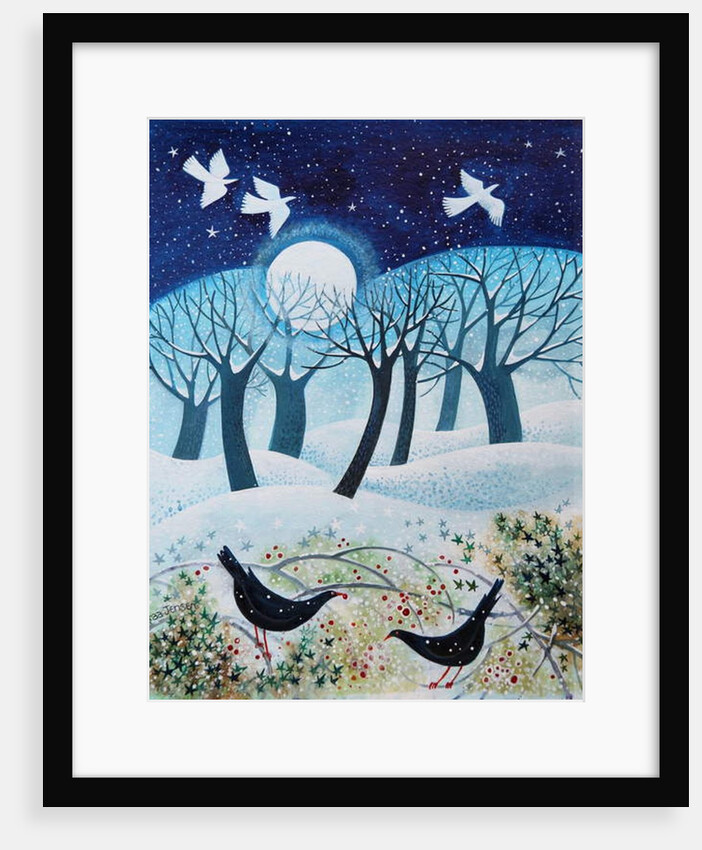 Winter Birds in the Snow, 2019 by Lisa Graa Jensen