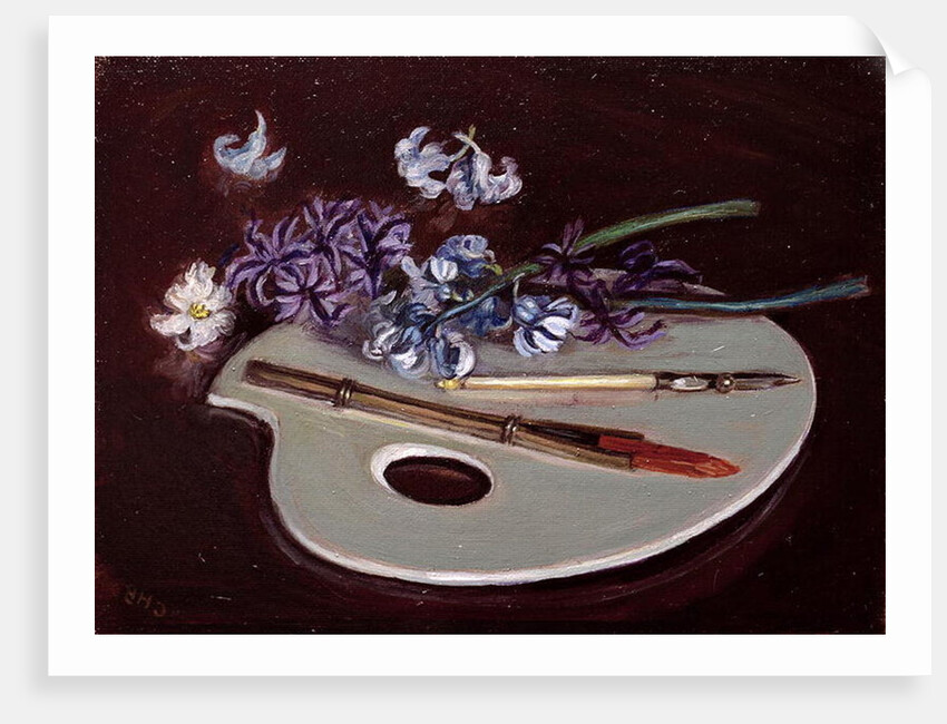 Porcelain Palette with Flowers by Caroline Hervey-Bathurst