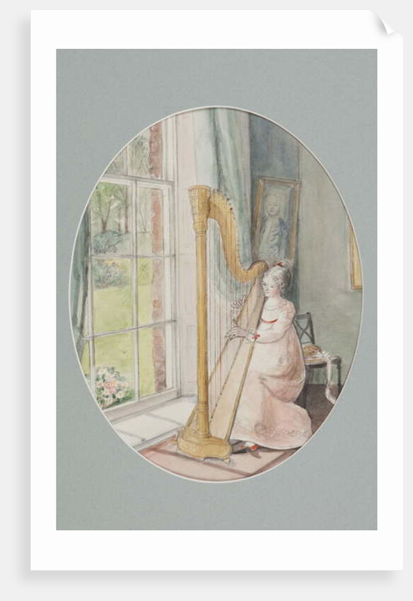 A Young Woman with a Harp, 2009 by Caroline Hervey-Bathurst