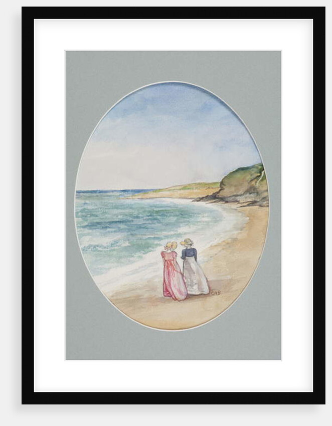 Anne & Henrietta stroll down to the Sea, 2006 by Caroline Hervey-Bathurst