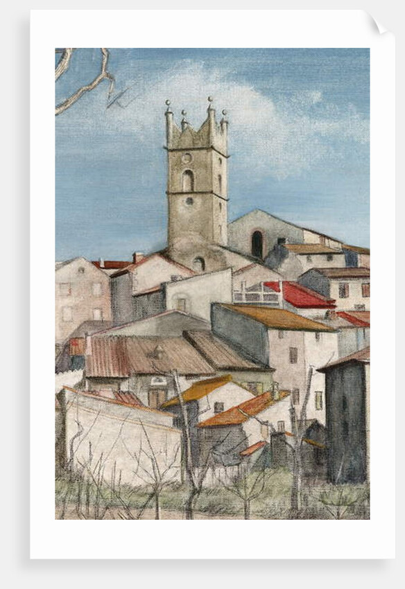 Early Spring, view through an orchard, c.1925 by Harry Morley