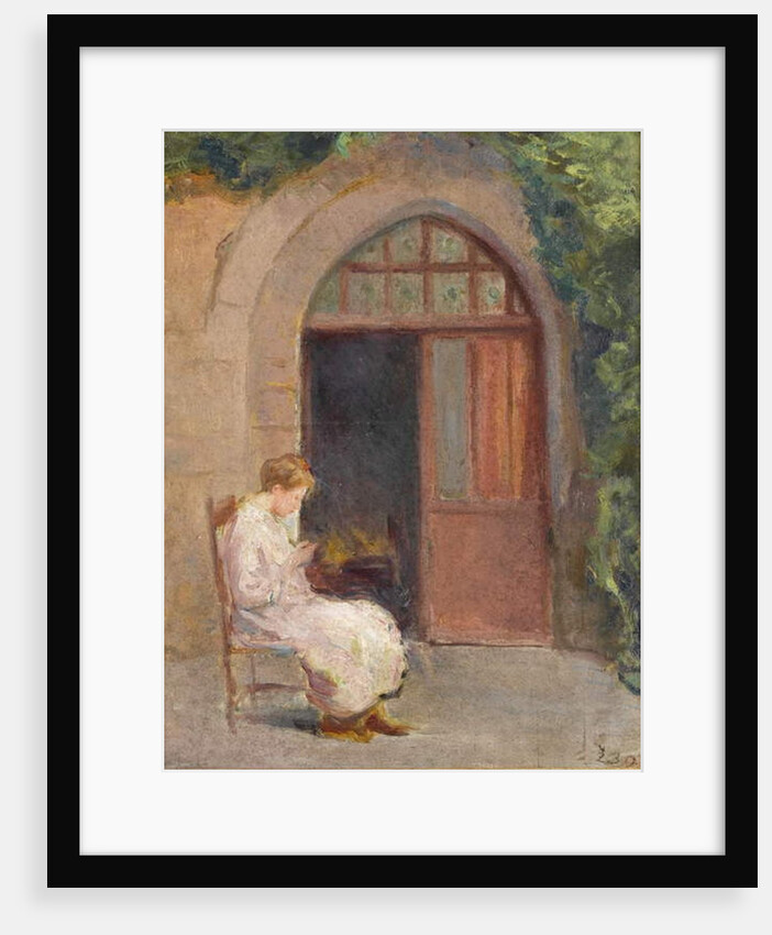 Girl seated outside of La Boissiere, c.1909 by Albert de Belleroche