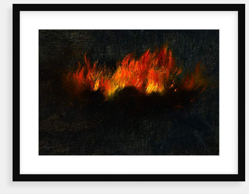 Zeppelin in flames as seen through telescope from Southfields, September 3rd 1916 by Walter Hunt