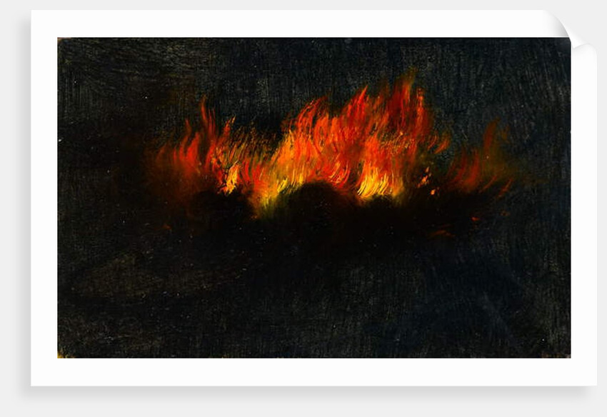 Zeppelin in flames as seen through telescope from Southfields, September 3rd 1916 by Walter Hunt