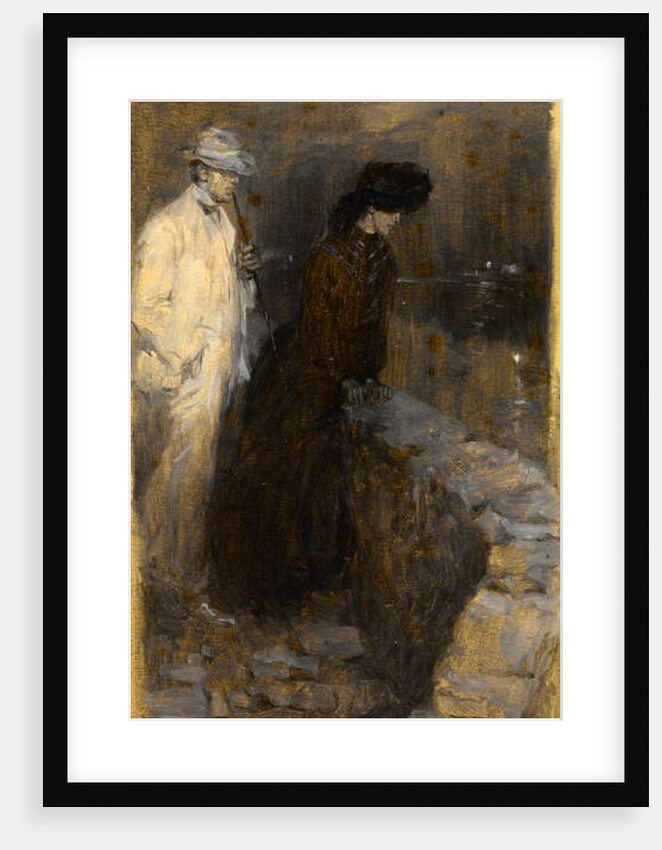 Night Scene: Pensive Couple by Cyrus Cuneo