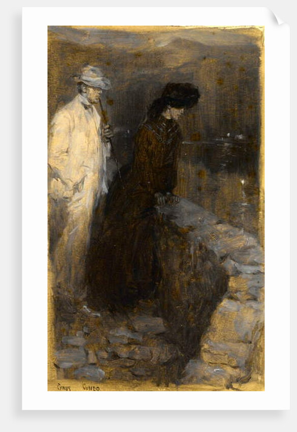 Night Scene: Pensive Couple by Cyrus Cuneo