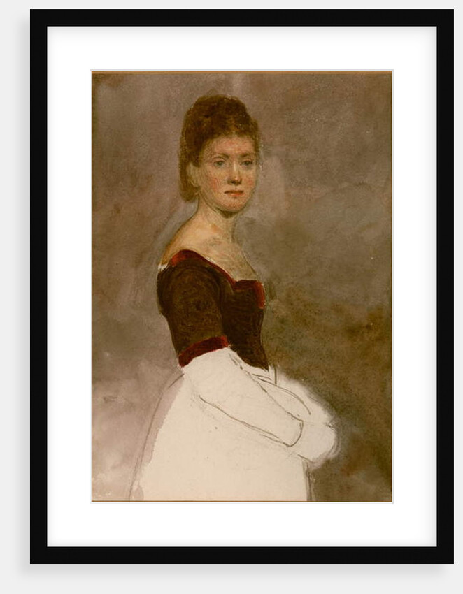 Study of a young woman holding a book by William Bright Morris