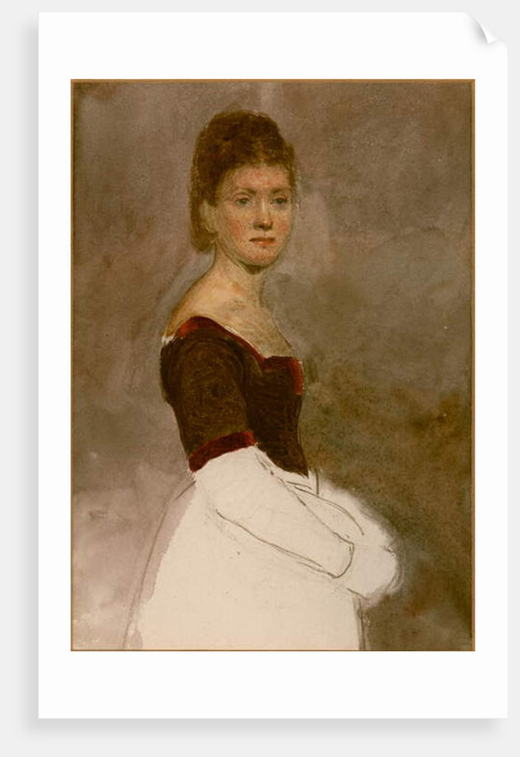 Study of a young woman holding a book by William Bright Morris