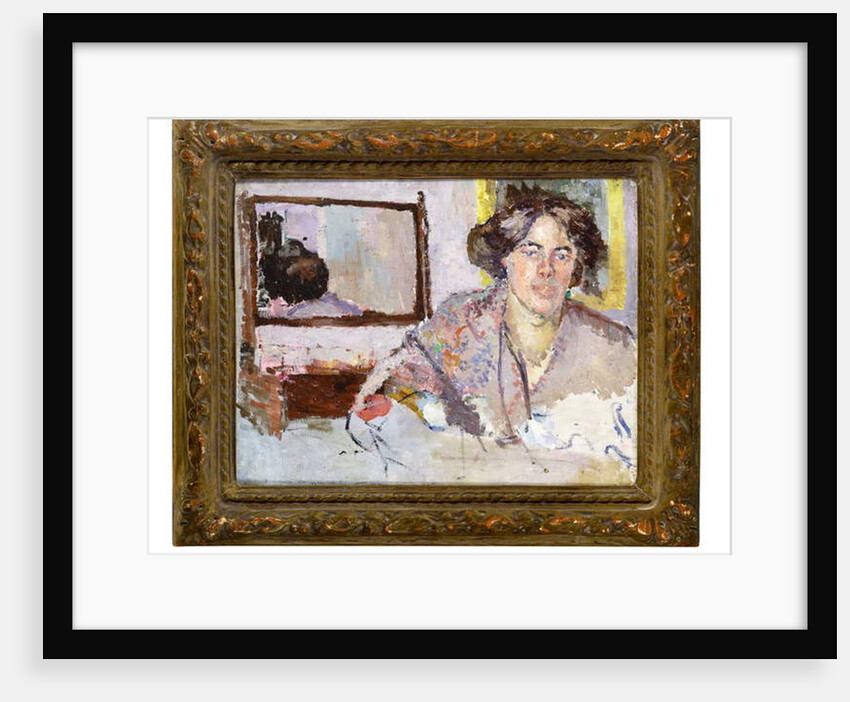 Woman in front of a mirror by Spencer Frederick Gore