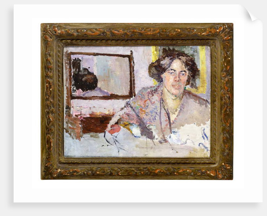 Woman in front of a mirror by Spencer Frederick Gore