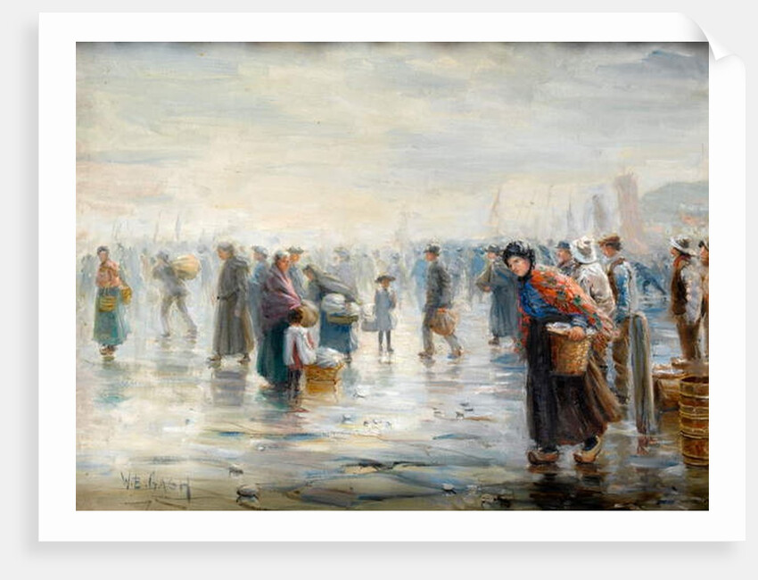 Crowds on a Wet Day by Walter Bonner Gash