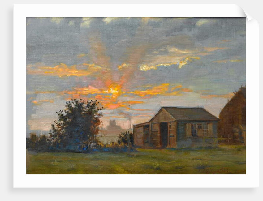 Sunset with a View of Kettering Looking Towards Mr Timpson's Shoe Factory by Walter Bonner Gash