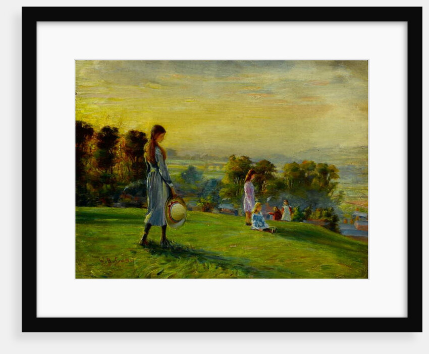 Study for 'Children playing in the fields at sunset' by Walter Bonner Gash