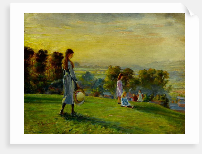 Study for 'Children playing in the fields at sunset' by Walter Bonner Gash