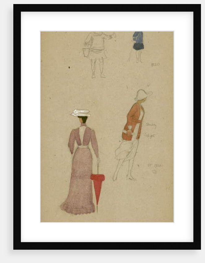 Study of women with hats and child by Joseph Edward Southall