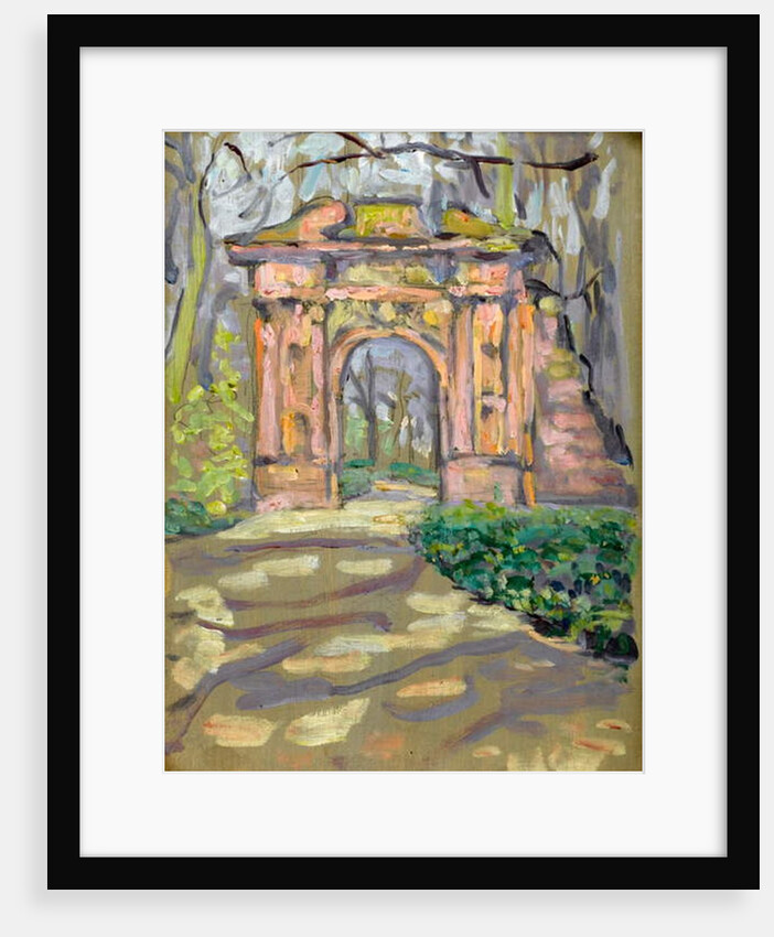 Ornamental arch in a park by Arthur Haythorne Studd