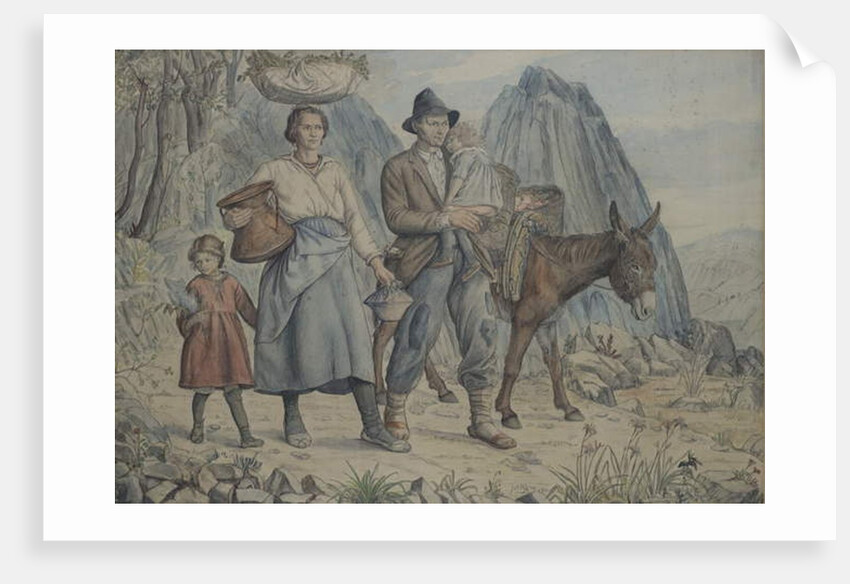 A family from Anticoli Corrardo, Going to Market, 1928 by Job Nixon