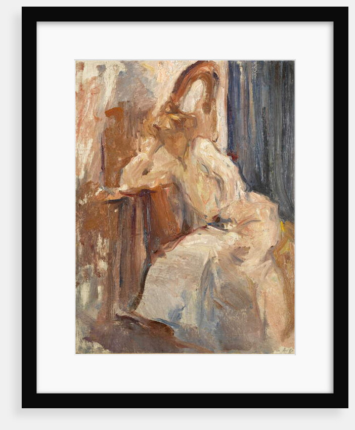 Seated woman with a harp, c.1890 by Albert de Belleroche