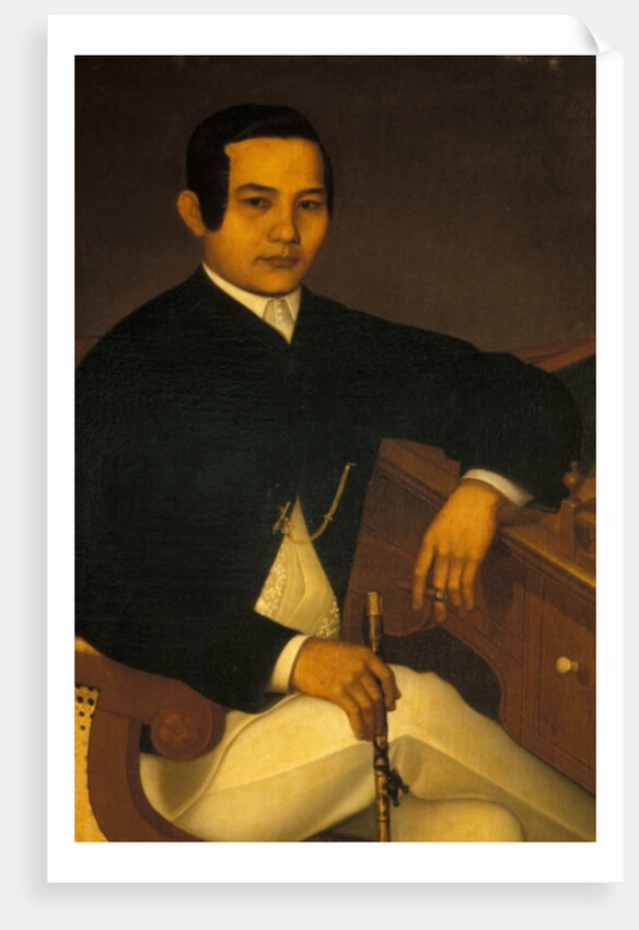 Portrait of a man in traditional Filipino costume by Filipino School