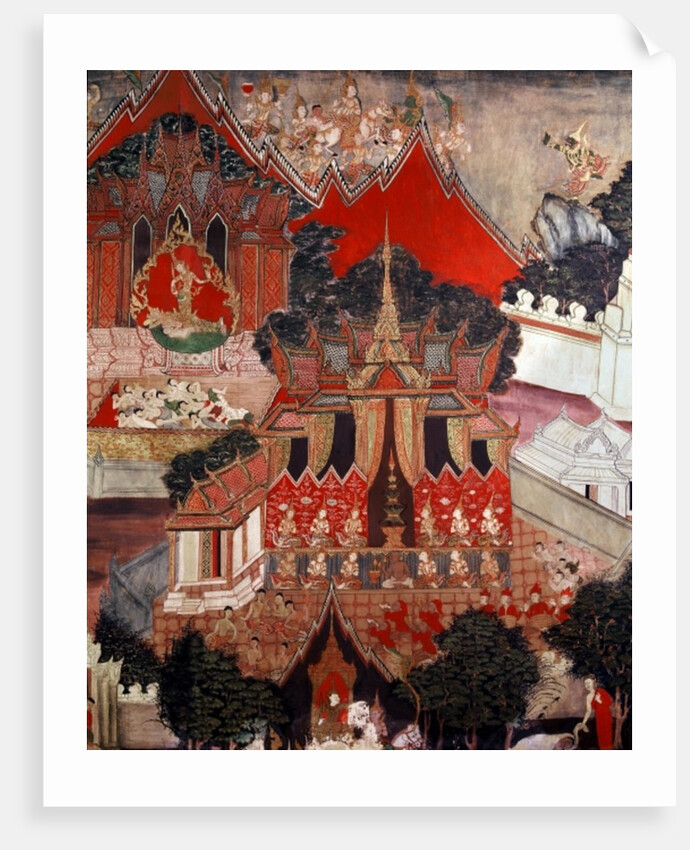 Scenes from the life of Buddha, mid 19th century by Thai School