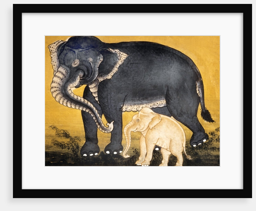 Elephant and calf by School Thai