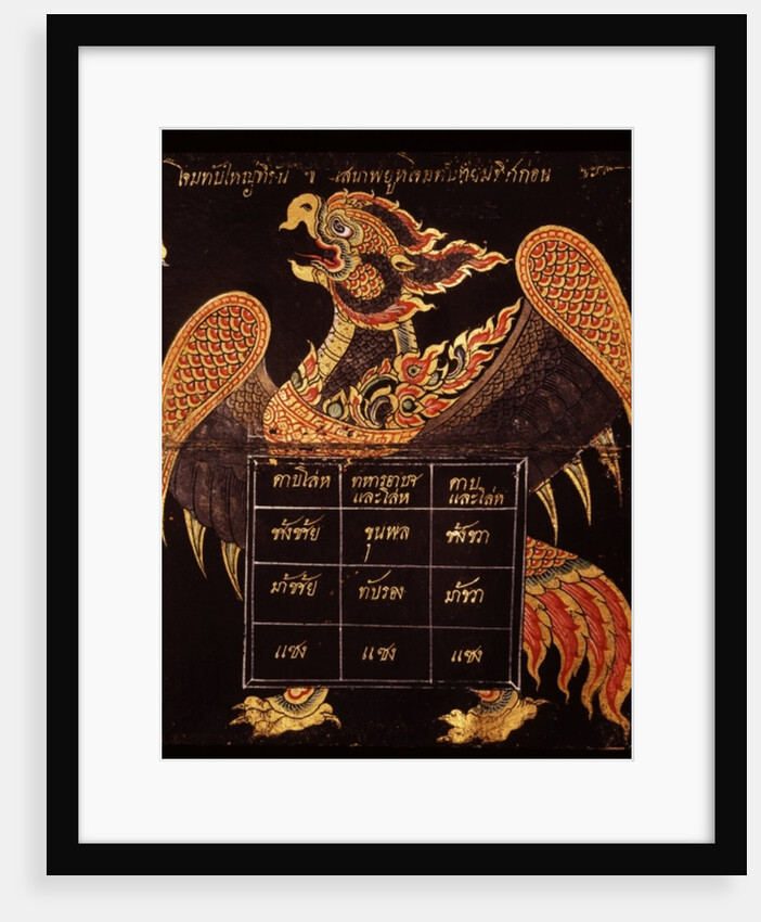 Leaf of a manuscript on Thai military art depicting the image of a Garuda, 1815 by Thai School