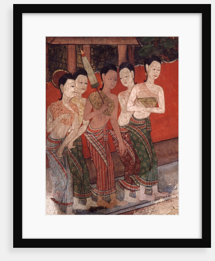 Detail showing a group of women, late 19th century by Thai School