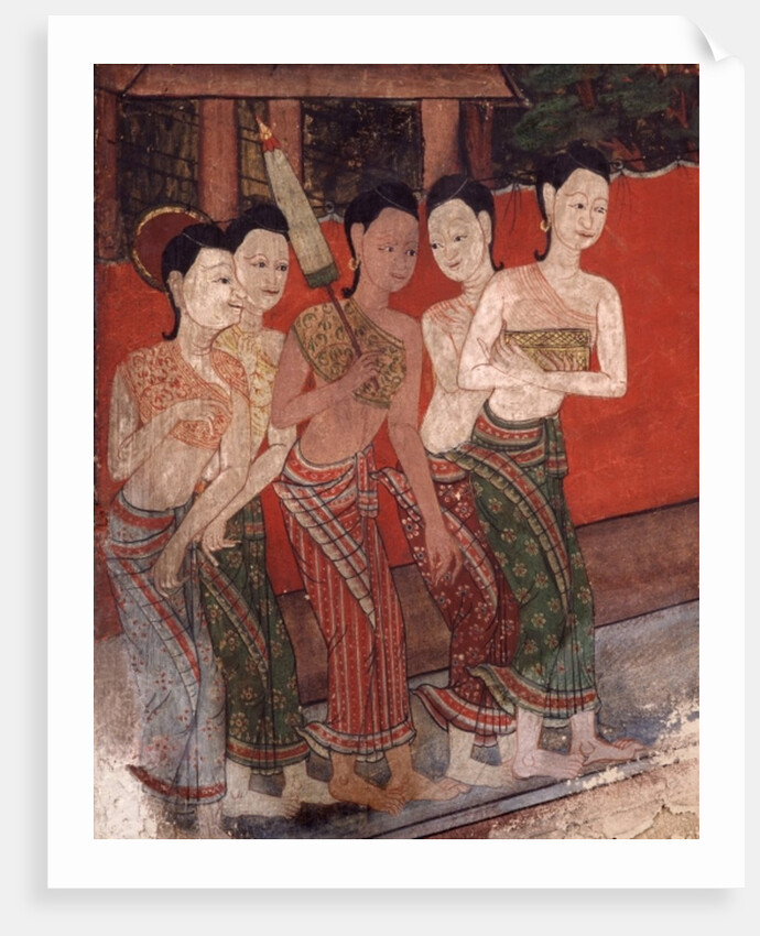 Detail showing a group of women, late 19th century by Thai School