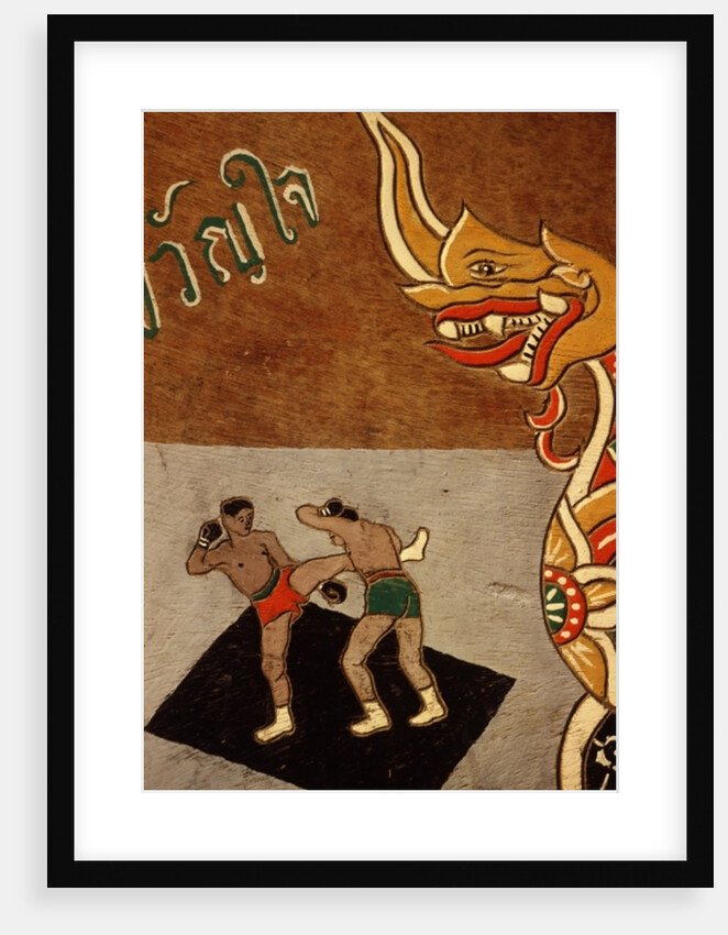 Decoration on an ox cart depicting Muay Thai by School Thai