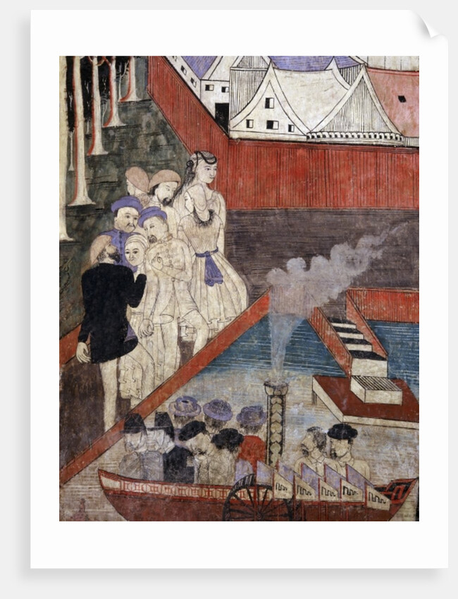 Foreign traders and Chinese merchants by Thai School