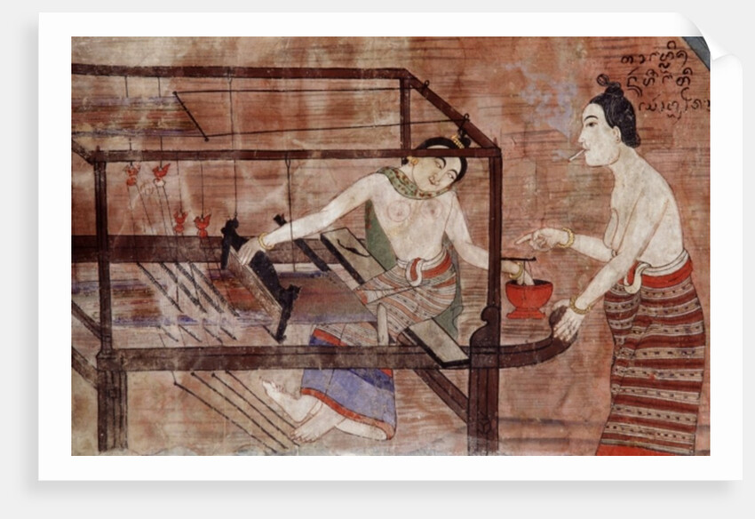 Women weaving by Thai School