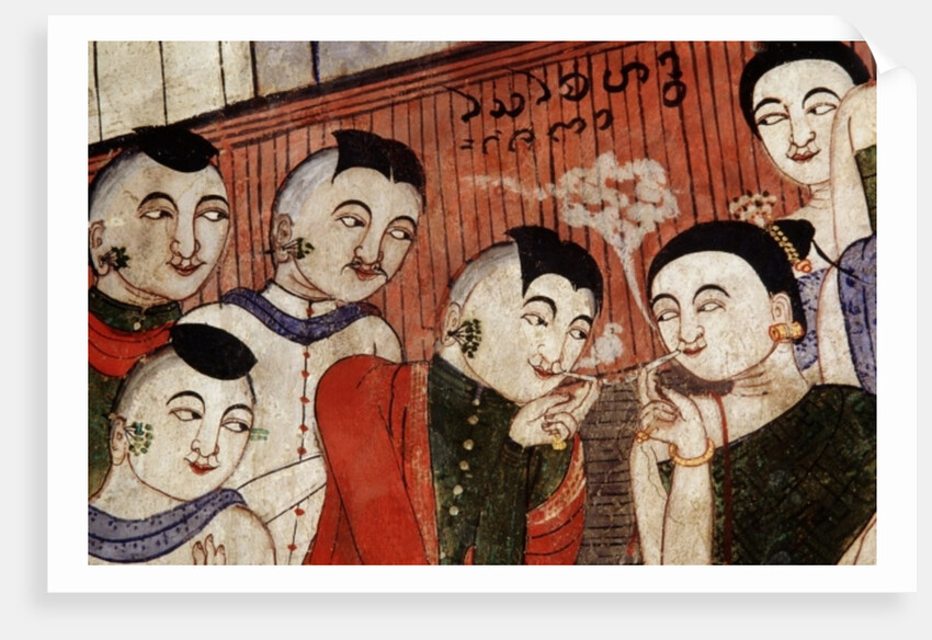 Lovers smoking by Thai School