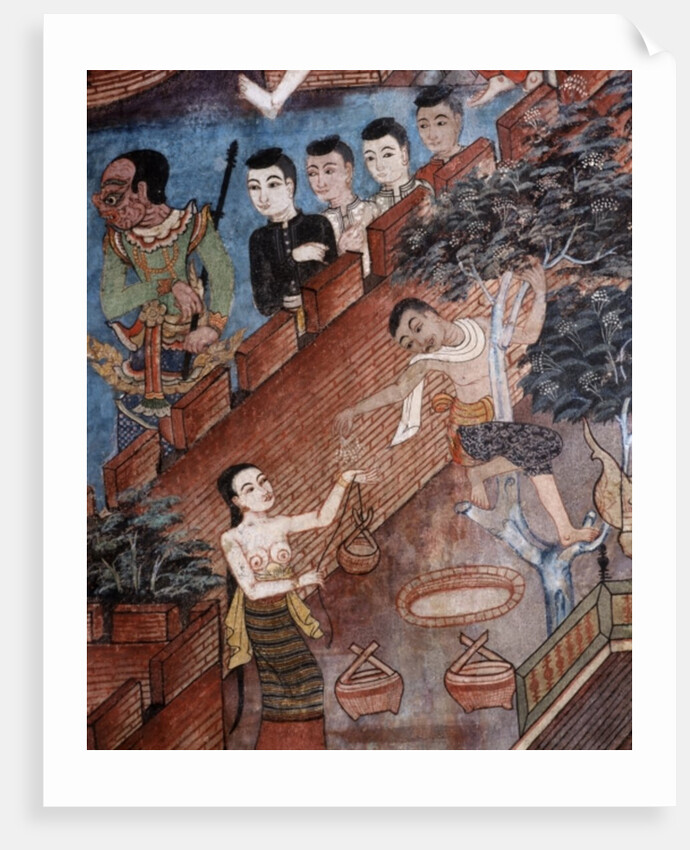 Detail from a mural in the Viharn laikam at Wat Phra Singh by Thai School