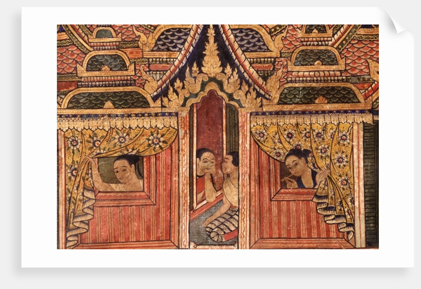 Detail from a mural at Wat Phra Singh by Thai School