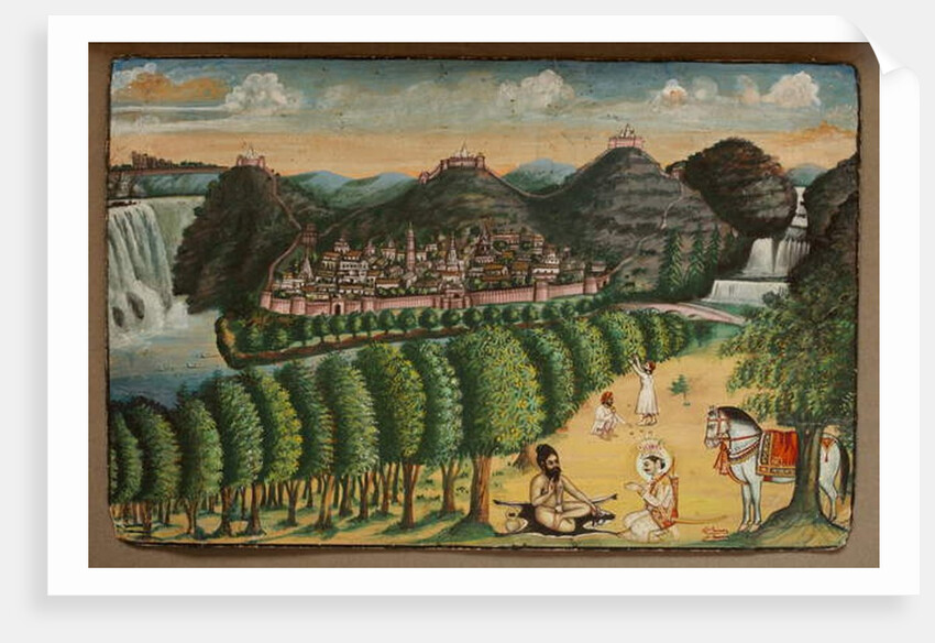 Prince visiting a hermit by School Indian