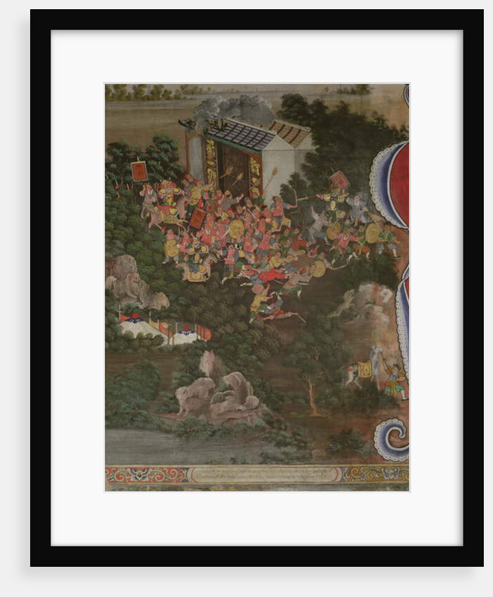 Scene with Chinese influence, Sala Geng, Wat Bowonniwet Vihara, Bangkok by Thai School