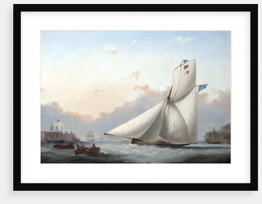 A Cutter Yacht in Plymouth Sound by Nicholas Matthews Condy