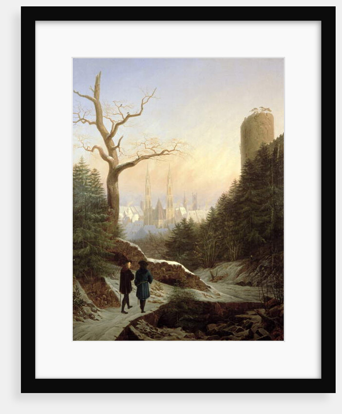 Winter Landscape with Gothic Church, 1821 by Carl Wilhelm Goetzloff