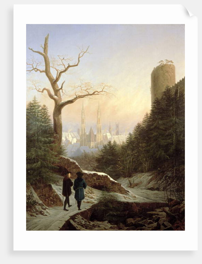 Winter Landscape with Gothic Church, 1821 by Carl Wilhelm Goetzloff