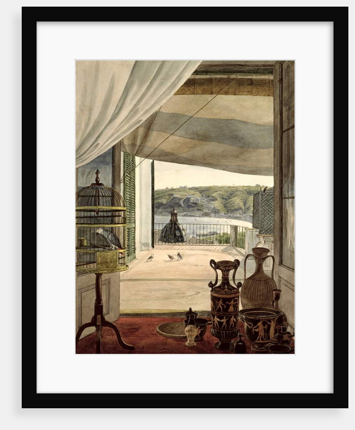 View from a Room with a Balcony over the Gulf of Naples, 1826 by Carl Wilhelm Goetzloff