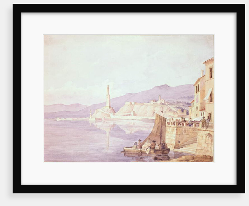 The Harbour at Genoa, 1835 by Carl Wilhelm Goetzloff