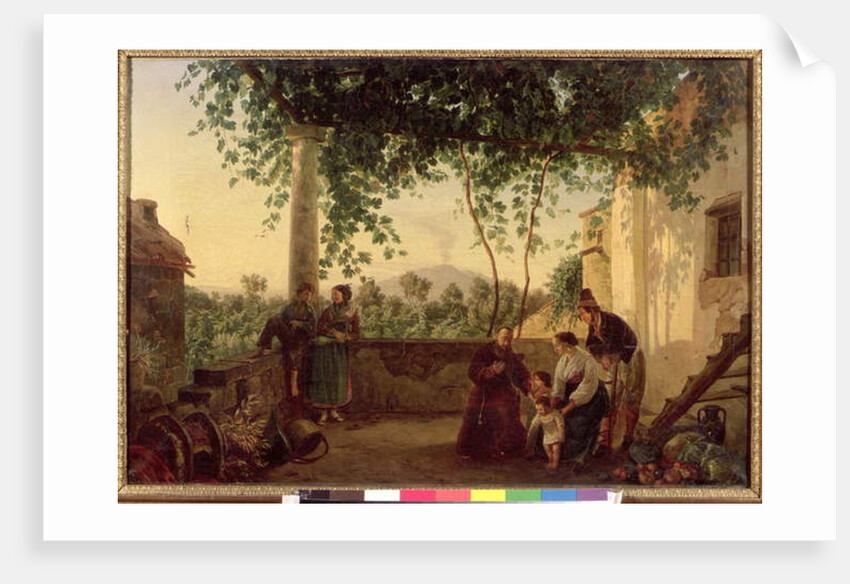 Terrace of a House near Naples with a View of Mount Vesuvius, 1833 by Carl Wilhelm Goetzloff