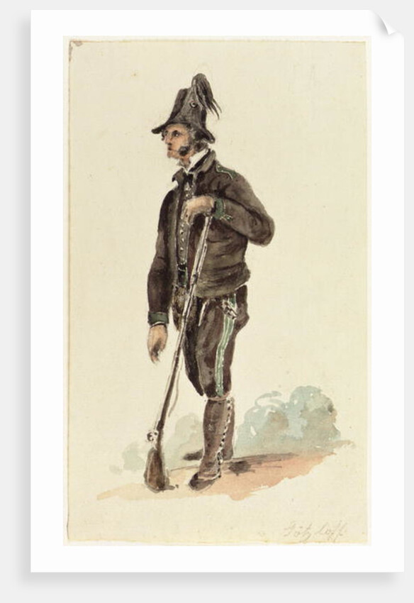 Italian Hunter, 1830 by Carl Wilhelm Goetzloff