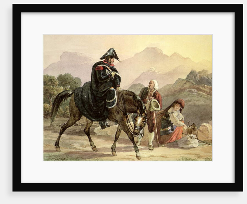 Mounted Italian Policeman with Rural Folk, c.1830 by Carl Wilhelm Goetzloff
