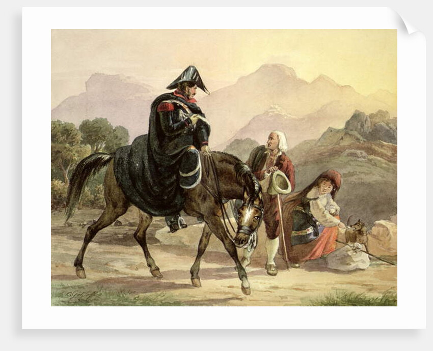 Mounted Italian Policeman with Rural Folk, c.1830 by Carl Wilhelm Goetzloff